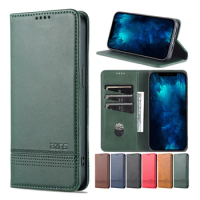 Leather Wallet Case For Realme 8 7 Pro V5 X7 Q3S Q3T V11 V11S C11 C12 C15 C25S Narzo 30A Narzo 20 Pro 8Pro Mangetic Flip Cover