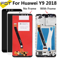 Display lcd For Huawei Y9 2018 LCD Display Touch Screen Digitizer Assembly With Frame For Huawei Y9 2018 LCD FLA-LX1 LX3