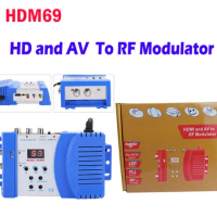 HDM69 HD Modulator Digital RF HDM-Compatible Modulator AV to RF Converter VHF UHF PAL Standard Portable Modulator VS WS-6990
