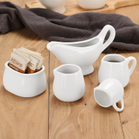 日式陶瓷小奶盅 家用帶把大號奶罐 咖啡器具早餐餐具帶手柄小奶鍋