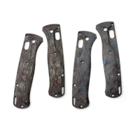 2 Colors 3K All Carbon Fiber Material Knife Grip Handle Scales For Genuine Benchmade Bugout 535 Knives DIY Make Accessory Parts