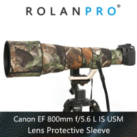 ROLANPRO Lens Camouflage Coat Rain Cover for Canon EF 800mm F5.6 L IS USM Lens Protective Case Nylon Waterproof Lens Coat