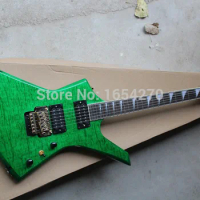 Hot Custom Guitar Shop Rosewood Jackson Green Guitar Blue 6 Strings Electric Guitar free shipping Wholesale 150903