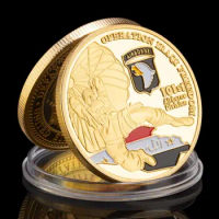 United States Army 101st Airborne Aivision Souvenir Golden Plated Challenge Coin Operation Iraqi Fre