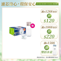 【BRITA官方】MAXTRA PRO濾芯 去水垢專家 9入 贈限定色隨身濾水瓶(乾燥玫瑰 含濾芯片x2)