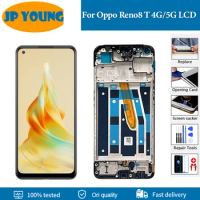 Original AMOLED For Oppo Reno8 T 8T 4G CPH2481 LCD Display Touch Panel Digitizer For Reno8 T 5G LCD CPH2505 Dsiplay Replacement