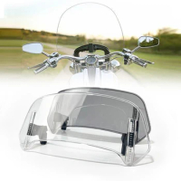 For BMW R1200GS XADV Tmax Scooter Universal Motorcycle Risen Clip On Windscreen Windshield Extension Spoiler Air Deflector