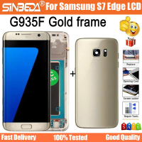จอแสดงผล OLED พร้อม 5.5 นิ้ว ทดสอบ 100% LCD พร้อมเงาเบิร์น สำหรับ SAMSUNG Galaxy S7 Edge G935 G935F 