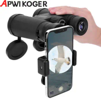 12x Powerful Binoculars Telescope with Tripod Phone Adapter Clip Waterproof Binoculars Adjustable Cruise Ship Travel Concert
