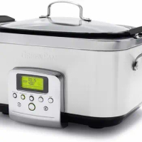 8-in-1 6QT Programmable Electric Slow Cooker with Dishwasher Safe Lid &amp; Healthy Ceramic Nonstick Multi-Cooker