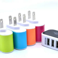 EU/US Plug Wall Charger Station Triple 3 Port USB Charge Chargers Travel AC Power Adapter for Xiaomi Huawei iPhone HTC 300pcs