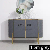 Luxury Furniture Space Saver Large Storage For Dining Room 6 Drawers Stainless Steel Feet Retro Modern Style Table Side Cabinet