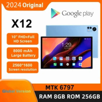 2024 Global NEW Pad X12 Tablet Android 12 MTK6797 Tablet 10.1Inch Tablet PC 8GB 256GB 8000mAh Battery 5G Tabtop