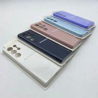 Sarung Telefon Silikon Cecair, Untuk Samsung Galaxy S23 Ultra dan S23 Plus, Penutup Belakang Pelindu