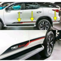 STIKER BODY SAMPING MOBIL FORTUNER VRZ MODEL ORI 2017 TRD SPORTIVO - Hitam