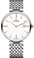 TITONI 梅花錶 纖薄系列 SLENDERLINE 機械男腕錶(82718S-606)-39mm-白面鋼帶【刷卡回饋 分期0利率】【APP下單22%點數回饋】