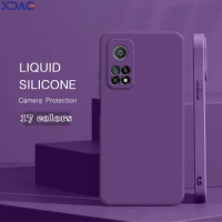 Original Solid Color Back Cover for Xiaomi Mi10T Mi 10T Pro Lite 10i Cute 10TPro 5G Luxury Liquid Silicone Soft Phone Case Funda