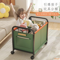 兒童玩具收納架箱 小推車置物架 移動家用書包架 繪本玩偶零食儲物筐