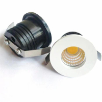 6PCS/Lot 3W Small LED Downlights Recessed Mini COB Cabinet Spot Lights Hole Size 30mm