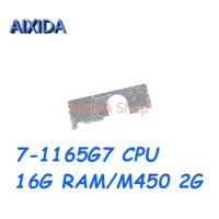 AIXIDA M20692-601 M20692-001 GPT30 LA-J475P For HP ENVY 13-BA 13-BA1002NS Laptop Motherboard i7-1165G7 CPU 16G RAM M450 2G