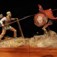 1/24 Resin Figure model kits Ancient warriors fighting Unassembled and unpainted