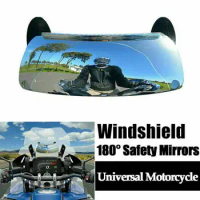 Motorcycle Windscreen 180 Degree Blind Spot Mirror Wide Angle Rearview Mirrors Small Rear View Mirror For BMW Yamaha Honda