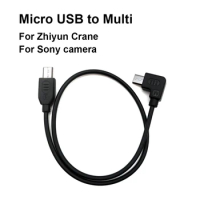 For Zhiyun Crane Crane-M Crane-Plus Crane 2 Control Cable Micro USB to Multi 33cm for Sony A9, A7s2, A7r2, A7r3, A7m3, A7m2 etc.