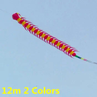 free shipping 12m centipede kite large soft kite flying string line 4color cometas de viento parapente linha de pipa de voar koi