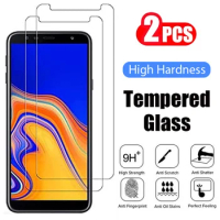 2Pcs Protective Glass For Samsung Galaxy A6 A8 J4 J6 Plus A7 A9 2018 Screen Protector Film Transparent Tempered Glass