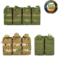 1000D Tactical Magazine Pouch Double/Triple/Quadruple Mag Pouch Military Airsoft Ak 7.62/5.56mm M4 Ar Rifle Hunting Accessories