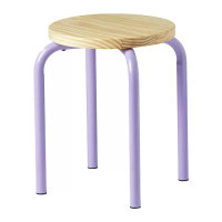DOMSTEN 椅凳, 紫色/松木, 45 公分