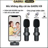 Micro không dây GAERU K9 - Chân cắm Type C/Lightning, livestream, quay video phỏng vấn Studio micro 