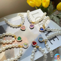 Pet Kalung Kucing Anjing Mutiara Aksesoris Kalung Hewan Peliharaan Anjing Kucing fashion Rantai kalu