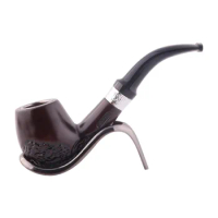 Classic Carving Grain Resin Pipe Chimney Filter Smoking Pipe Tobacco Pipe Cigar Imitation Wood Modeling Grinder Smoke Mouthpiece