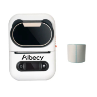 Aibecy Portable 203dpi Printer Wireless Thermal Label Printer BT Label Maker with Rechargeable Battery for Android Barcodes