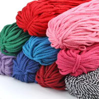 5mm 100yard 26 colors Braided Cotton Rope Twisted Cord Rope DIY Craft Macrame Woven String Home Textile Accessories Craft Gift