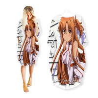 phechion Anime Sword Art Online 3D Print Fashion Dresses Casual Mid-length Dress Women Clothing Pocket Long Sleeve Tops R25
