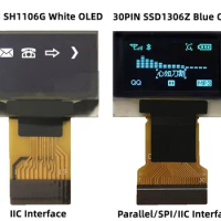 0.96 inch 13PIN SH1106G White/30PIN SSD1306Z Blue OLED Screen 128*64