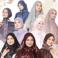 [Hessya] Elodie Scarf Series Motif Segiempat Voal Printing Premium Packaging Hardbox Exclusive
