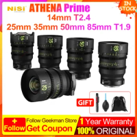 NiSi ATHENA Prime 14mm T2.4/25mm T1.9/35mm T1.9/50mm T1.9/85mm T1.9 Full-Frame Lens for Sony E PL Mount Canon RF Mount