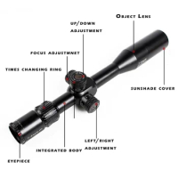 MR 4-16X44 FFP compact Riflescope Hunting Optical Sight Sniper Tactical Airgun Rifle Scope fit .308win For PCP