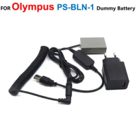 QC3.0 USB Charger Adapter+BLN-1 Fake Battery DC Coupler+Power Bank USB Cable For Olympus Camera OM-D E-M5 II 2 E-M1 PEN E-P5