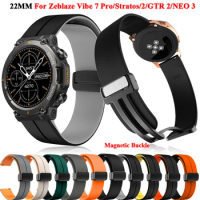 For Zeblaze Vibe 7 Pro 22mm Straps Silicone Replacement Wristbands Zeblaze Beyond 2 Stratos3 GTR2 Btalk 2 LiteWatchband Bracelet