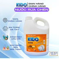 Nước Rửa Chén KIDO Chiết Xuất Hương Quế 1,6 Lít - Làm Sạch, Không Khô Ráp Tay lau