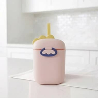 OEM SK-C4 Tempat Kotak Wadah Penyimpanan Susu Bubuk Bayi Portabel Sealed Anti Tumpah DINO PINK BESAR