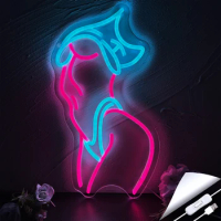 LED Neon Light Sexy Lady Night Light Wall Hanging Decor Neon For Arcade Bar Party Bedroom Hotle USB Neon Light