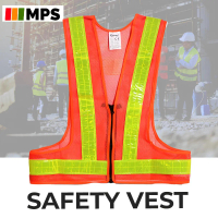 VEST KESELAMATAN MESH FABRIC ZIPPER FRONT REFLECTIVE SAFETY VEST