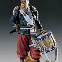 1/32 ancient man warrior with drum Resin figure Model kits Miniature gk Unassembly Unpainted