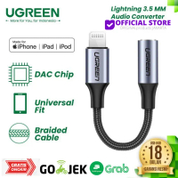 Ugreen Lightning 3.5mm audio adapter connector MFI Earphone iPhone aux