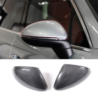 For Porsche Cayenne 2018 2019 2020 2021 2022 Real Carbon Fiber Car Mirror Frame Cover Trim Sticker Car Accessories